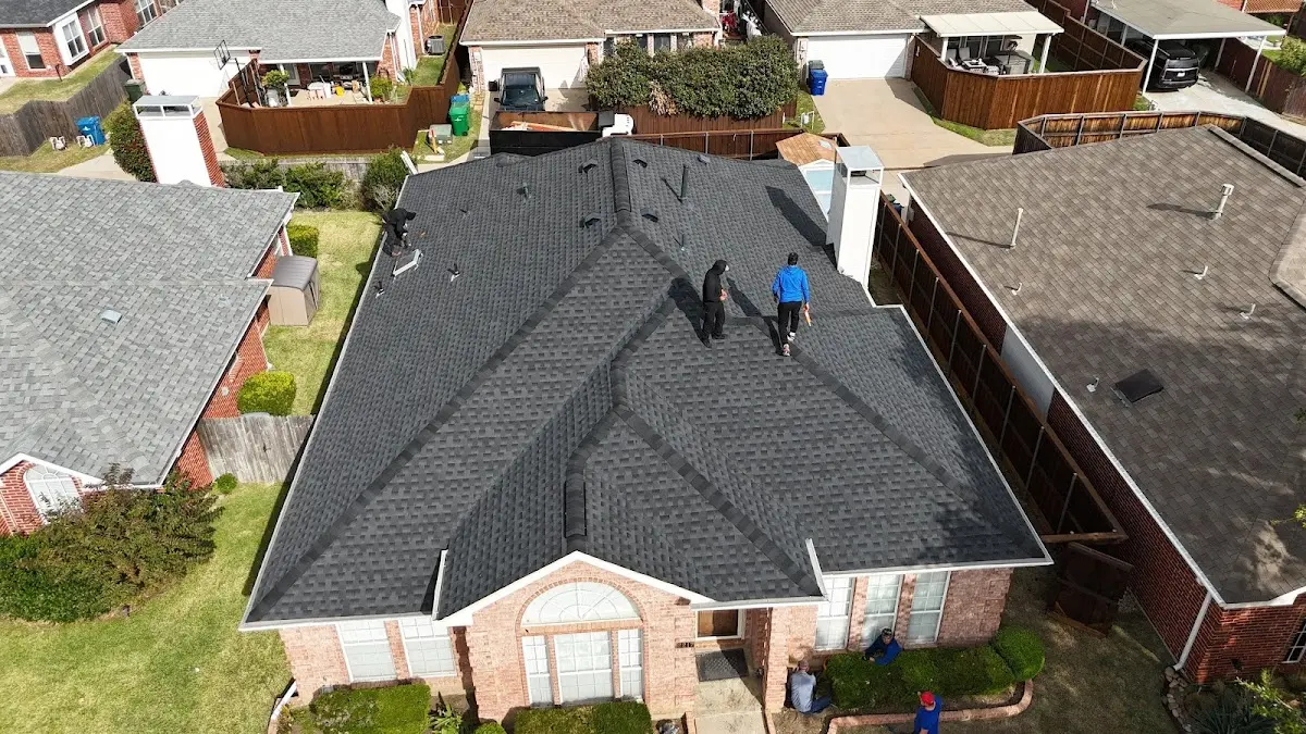 Slate & Tile Roof Repair work in progress on a Irvine property